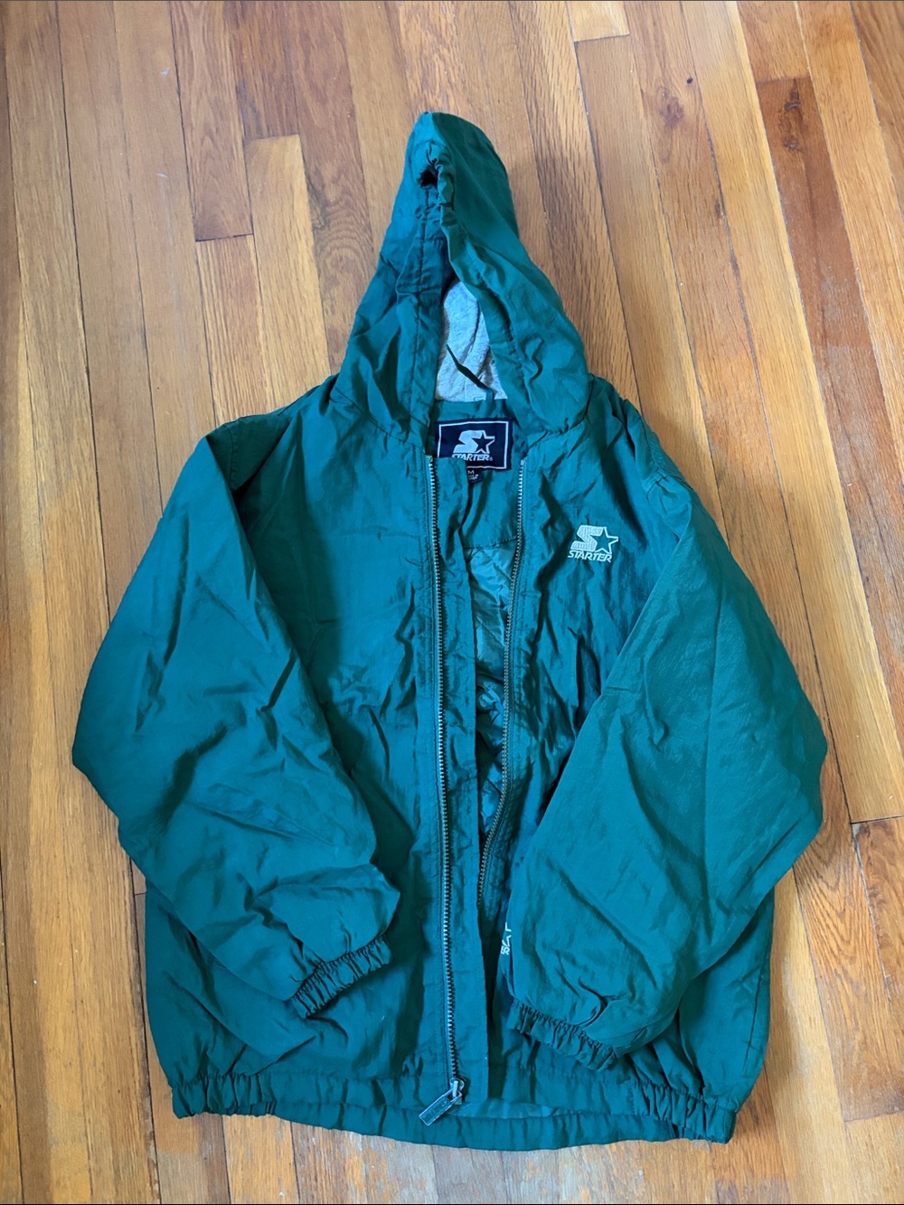 STARTER Kids' Hooded Puffer Jacket in Forest Green
